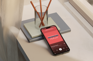 The Evangelists' Conference Podcast plays on a podcast platform on a mobile phone.
